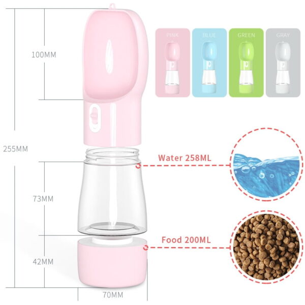 Hoopet Water Bottle Feeder Bowl and Treats Container