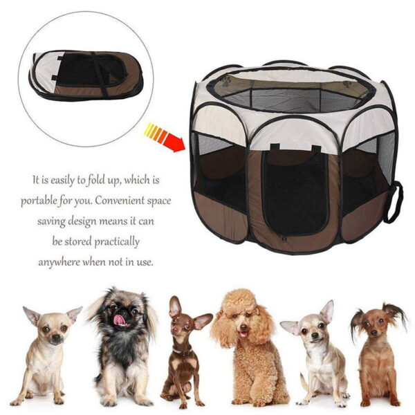 Portable Folding Octagonal Cage Pet Tent