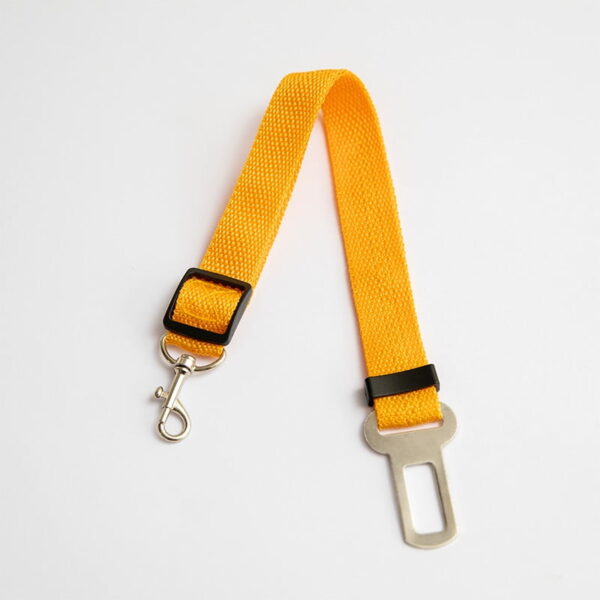 OLN Seat Belt Clip Adjustable Leash Orange