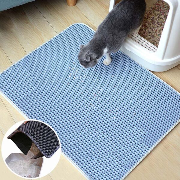 Non Slip Waterproof Double Layer Cat Litter Mat