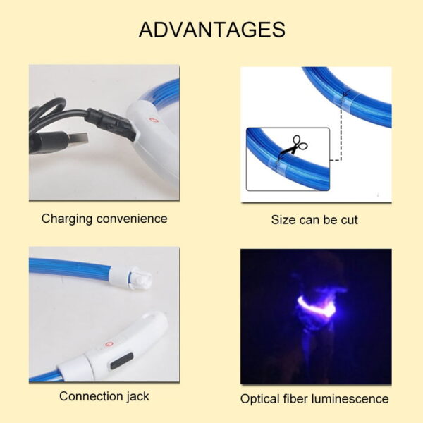 LED Pet Collar USB Rechargeable