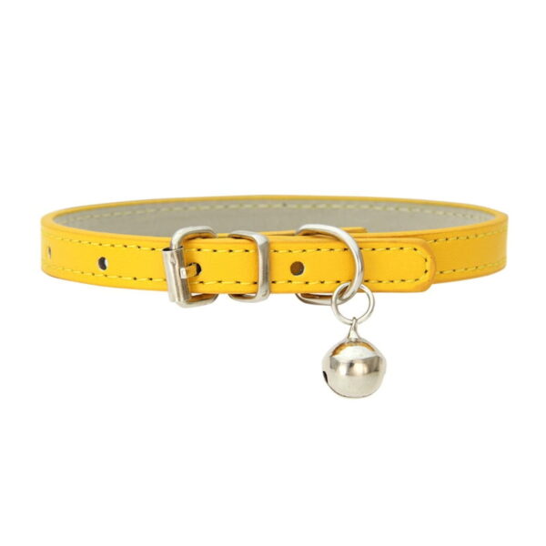 Small Pet Leather Collar with Bell