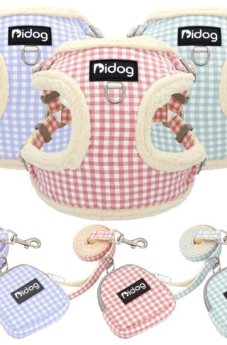 Pidog Dog Harnesses and Leash with Pouch
