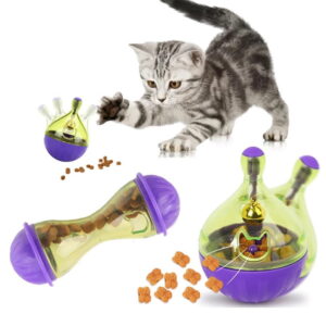 Interactive Cat Toy Tumbler Ball Feeder